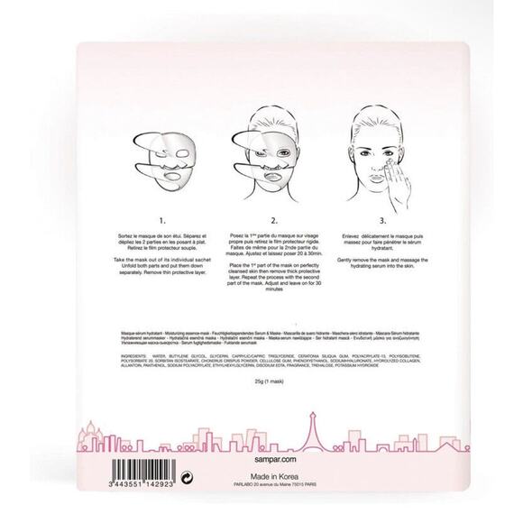 Lux SAMPAR H2O Emergency Skin Mask Moisturizing Hydrate Hydrogen Serum Relaxing - Picture 4 of 16